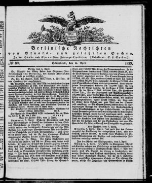 Berlinische Nachrichten von Staats- und gelehrten Sachen vom 06.04.1839