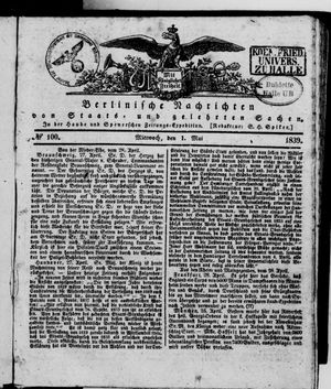Berlinische Nachrichten von Staats- und gelehrten Sachen vom 01.05.1839