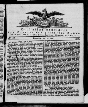 Berlinische Nachrichten von Staats- und gelehrten Sachen vom 16.05.1839