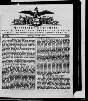 Berlinische Nachrichten von Staats- und gelehrten Sachen vom 24.05.1839