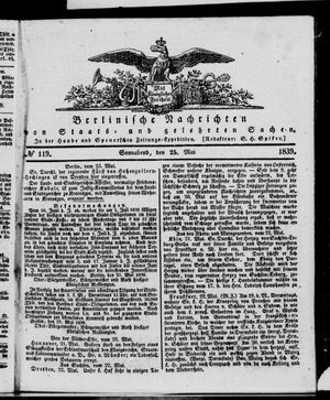 Berlinische Nachrichten von Staats- und gelehrten Sachen vom 25.05.1839