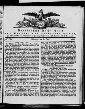 Berlinische Nachrichten von Staats- und gelehrten Sachen vom 05.06.1839