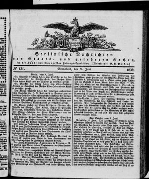 Berlinische Nachrichten von Staats- und gelehrten Sachen vom 08.06.1839
