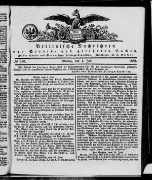 Berlinische Nachrichten von Staats- und gelehrten Sachen vom 01.07.1839