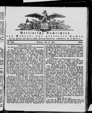 Berlinische Nachrichten von Staats- und gelehrten Sachen vom 05.07.1839