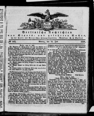 Berlinische Nachrichten von Staats- und gelehrten Sachen vom 15.07.1839
