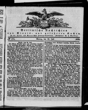 Berlinische Nachrichten von Staats- und gelehrten Sachen vom 29.07.1839