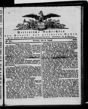 Berlinische Nachrichten von Staats- und gelehrten Sachen vom 06.08.1839