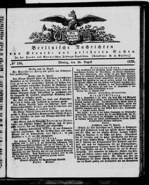 Berlinische Nachrichten von Staats- und gelehrten Sachen on Aug 26, 1839