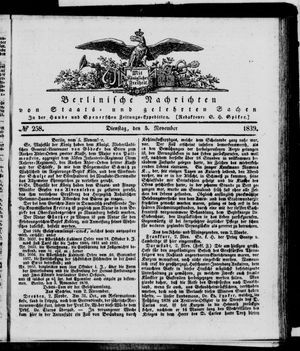 Berlinische Nachrichten von Staats- und gelehrten Sachen vom 05.11.1839