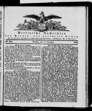 Berlinische Nachrichten von Staats- und gelehrten Sachen on Dec 3, 1839