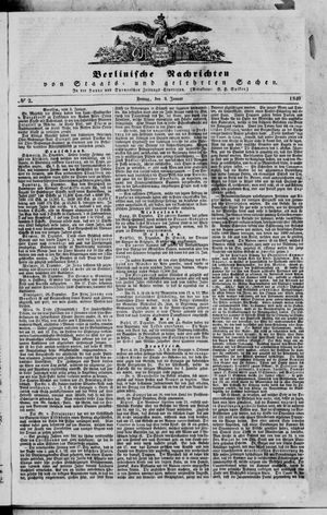 Berlinische Nachrichten von Staats- und gelehrten Sachen vom 03.01.1840