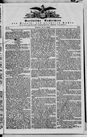 Berlinische Nachrichten von Staats- und gelehrten Sachen on Jan 25, 1840