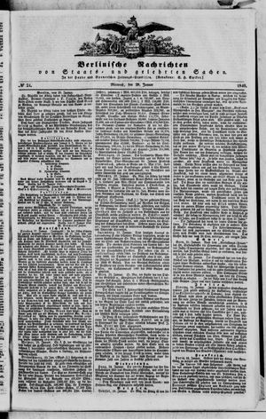 Berlinische Nachrichten von Staats- und gelehrten Sachen vom 29.01.1840