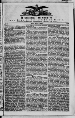 Berlinische Nachrichten von Staats- und gelehrten Sachen vom 17.02.1840