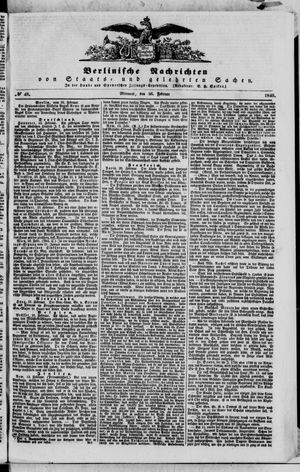 Berlinische Nachrichten von Staats- und gelehrten Sachen vom 26.02.1840