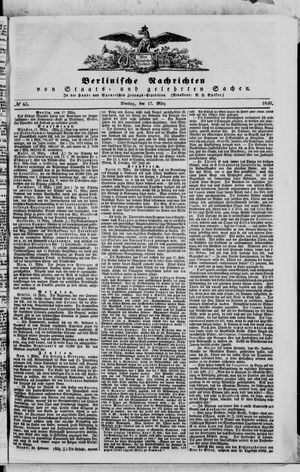 Berlinische Nachrichten von Staats- und gelehrten Sachen vom 17.03.1840
