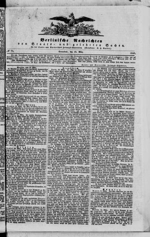 Berlinische Nachrichten von Staats- und gelehrten Sachen vom 28.03.1840