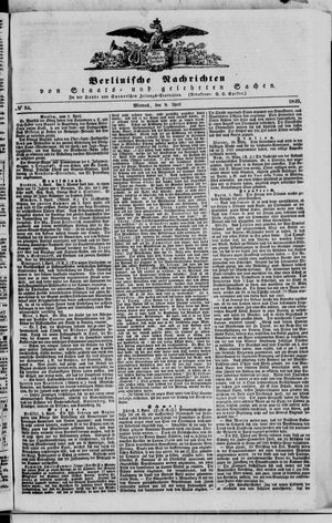 Berlinische Nachrichten von Staats- und gelehrten Sachen vom 08.04.1840