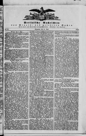 Berlinische Nachrichten von Staats- und gelehrten Sachen vom 11.04.1840