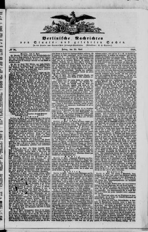 Berlinische Nachrichten von Staats- und gelehrten Sachen on Apr 24, 1840