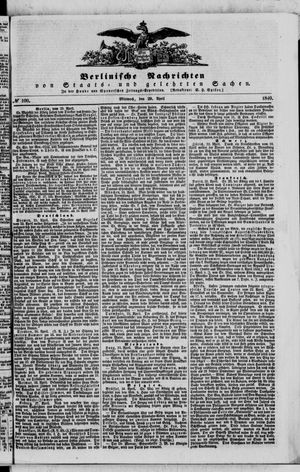 Berlinische Nachrichten von Staats- und gelehrten Sachen vom 29.04.1840