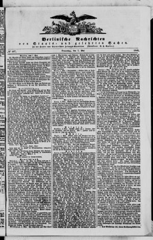 Berlinische Nachrichten von Staats- und gelehrten Sachen on May 7, 1840