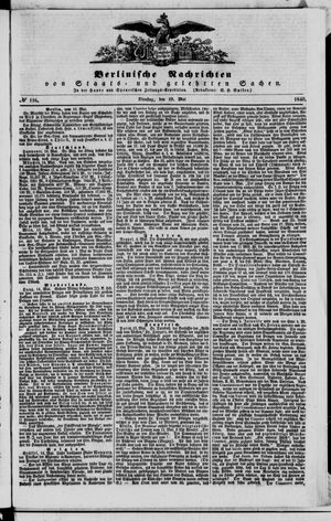 Berlinische Nachrichten von Staats- und gelehrten Sachen on May 19, 1840