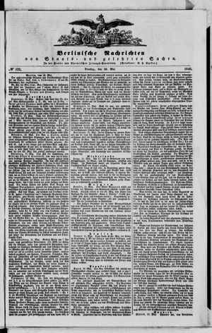 Berlinische Nachrichten von Staats- und gelehrten Sachen vom 26.05.1840