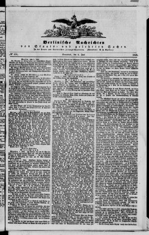 Berlinische Nachrichten von Staats- und gelehrten Sachen vom 06.06.1840