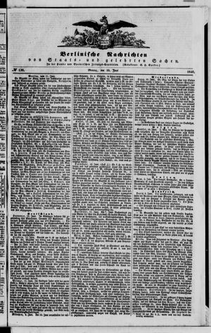 Berlinische Nachrichten von Staats- und gelehrten Sachen vom 15.06.1840