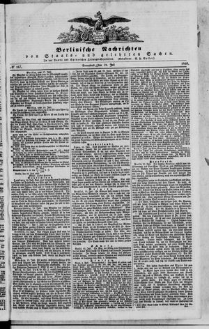 Berlinische Nachrichten von Staats- und gelehrten Sachen on Jul 18, 1840