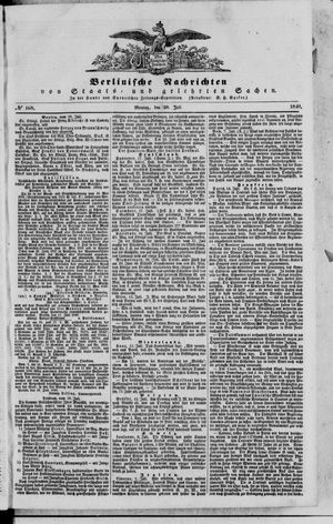 Berlinische Nachrichten von Staats- und gelehrten Sachen vom 20.07.1840