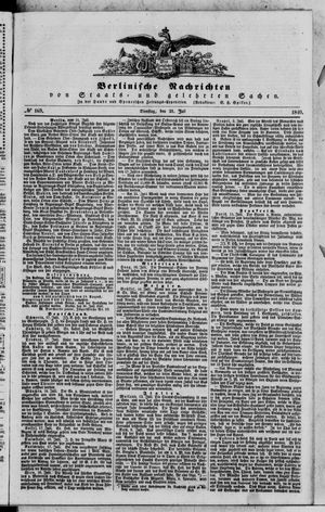 Berlinische Nachrichten von Staats- und gelehrten Sachen vom 21.07.1840