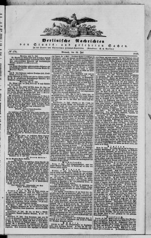 Berlinische Nachrichten von Staats- und gelehrten Sachen on Jul 22, 1840