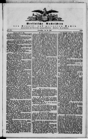 Berlinische Nachrichten von Staats- und gelehrten Sachen vom 30.07.1840