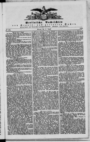 Berlinische Nachrichten von Staats- und gelehrten Sachen on Aug 17, 1840