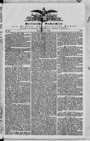 Berlinische Nachrichten von Staats- und gelehrten Sachen vom 31.08.1840