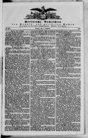 Berlinische Nachrichten von Staats- und gelehrten Sachen vom 01.09.1840
