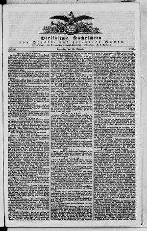 Berlinische Nachrichten von Staats- und gelehrten Sachen vom 10.09.1840