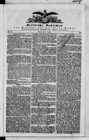Berlinische Nachrichten von Staats- und gelehrten Sachen vom 05.10.1840