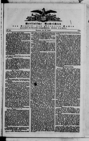Berlinische Nachrichten von Staats- und gelehrten Sachen vom 17.10.1840