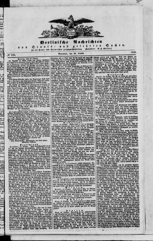 Berlinische Nachrichten von Staats- und gelehrten Sachen vom 24.10.1840