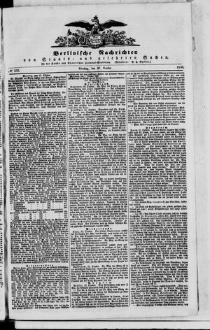 Berlinische Nachrichten von Staats- und gelehrten Sachen vom 27.10.1840