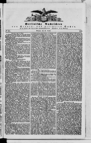 Berlinische Nachrichten von Staats- und gelehrten Sachen vom 28.10.1840