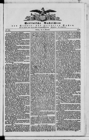 Berlinische Nachrichten von Staats- und gelehrten Sachen on Nov 3, 1840