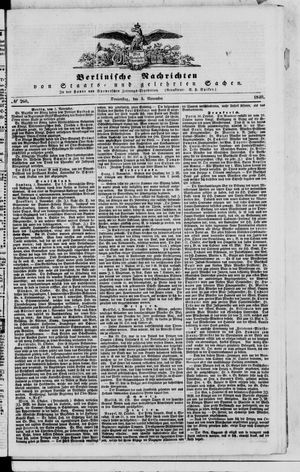 Berlinische Nachrichten von Staats- und gelehrten Sachen on Nov 5, 1840