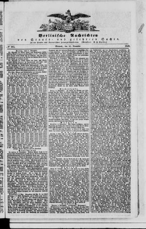 Berlinische Nachrichten von Staats- und gelehrten Sachen vom 11.11.1840