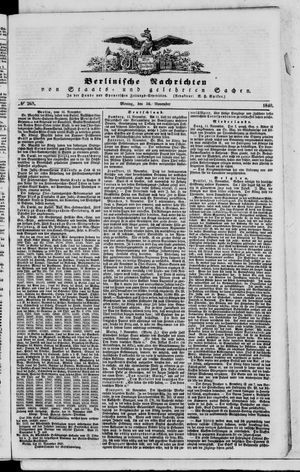 Berlinische Nachrichten von Staats- und gelehrten Sachen vom 16.11.1840