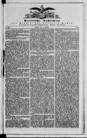 Berlinische Nachrichten von Staats- und gelehrten Sachen on Dec 1, 1840